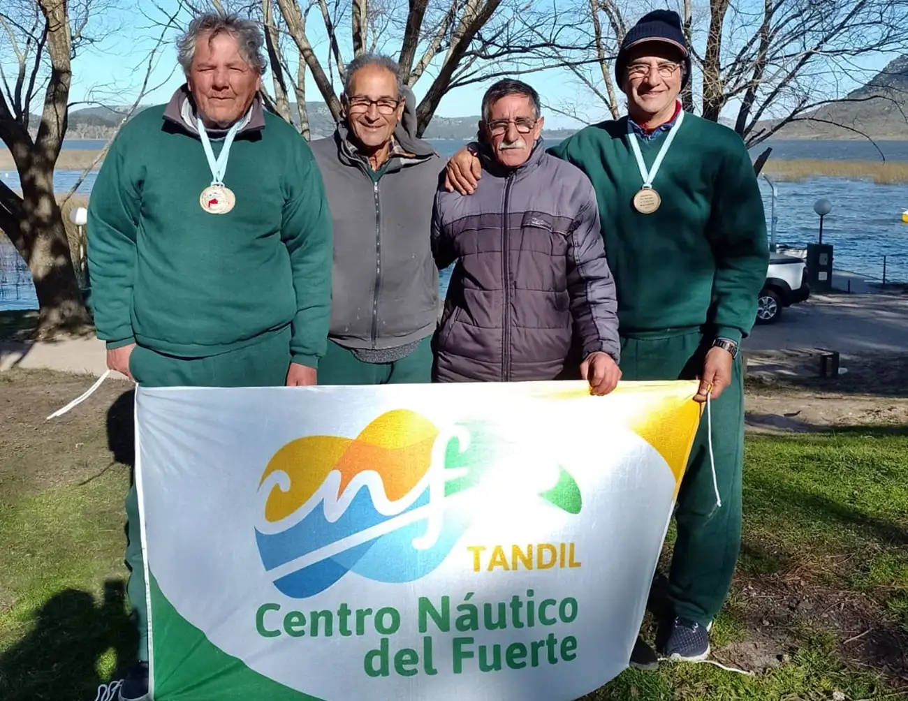 Martínez, Prestia, Durand y Cattaneo; los seniors del CNF.