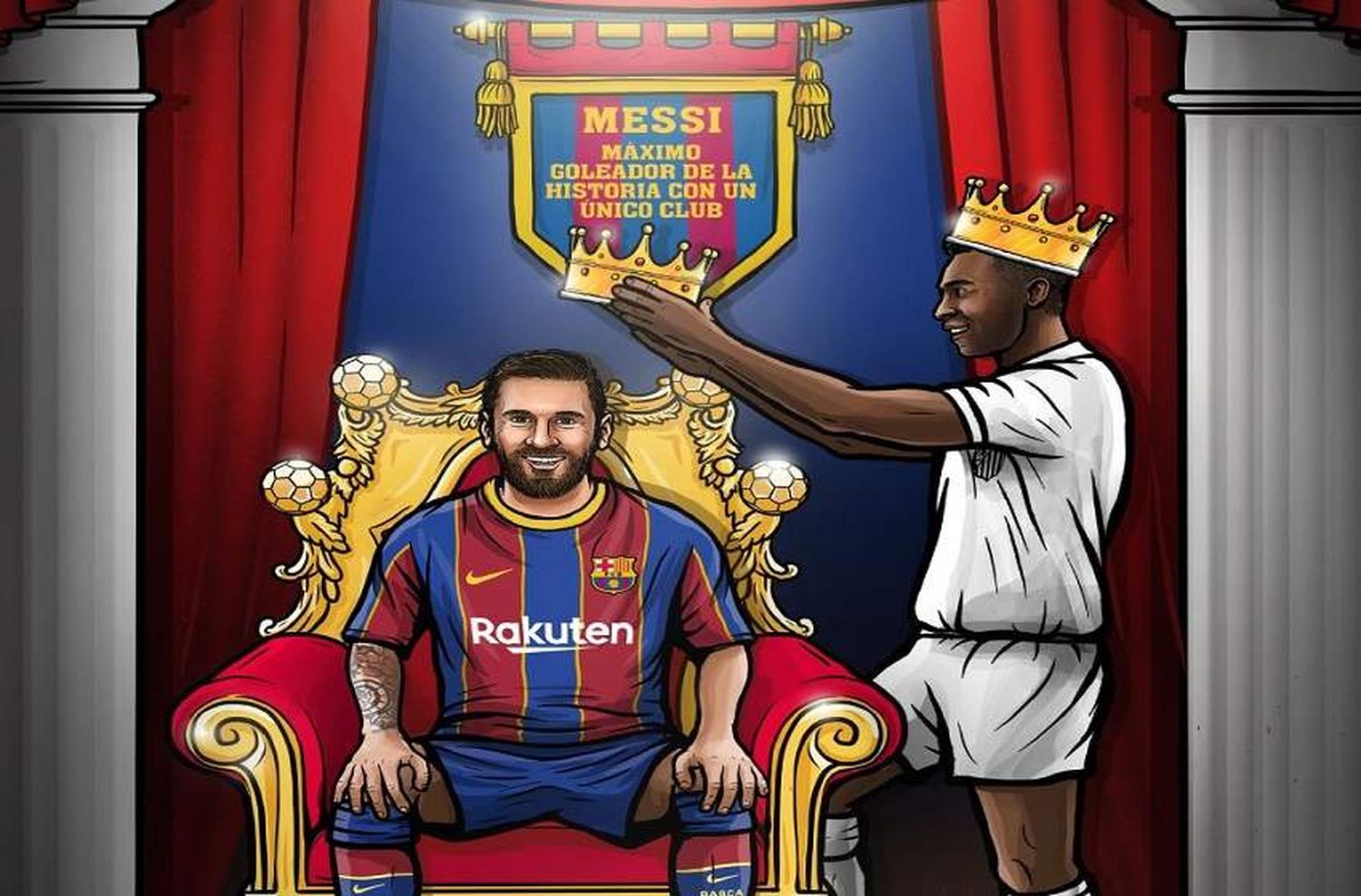 Messi igualó el récord de Pelé y «O Rei» lo felicitó: «Te admiro mucho»