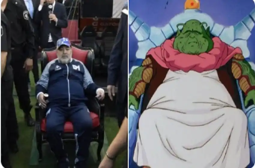 El sillón que Newell’s le regaló a Maradona se convirtió en meme y hasta Sacachispas le ofreció uno