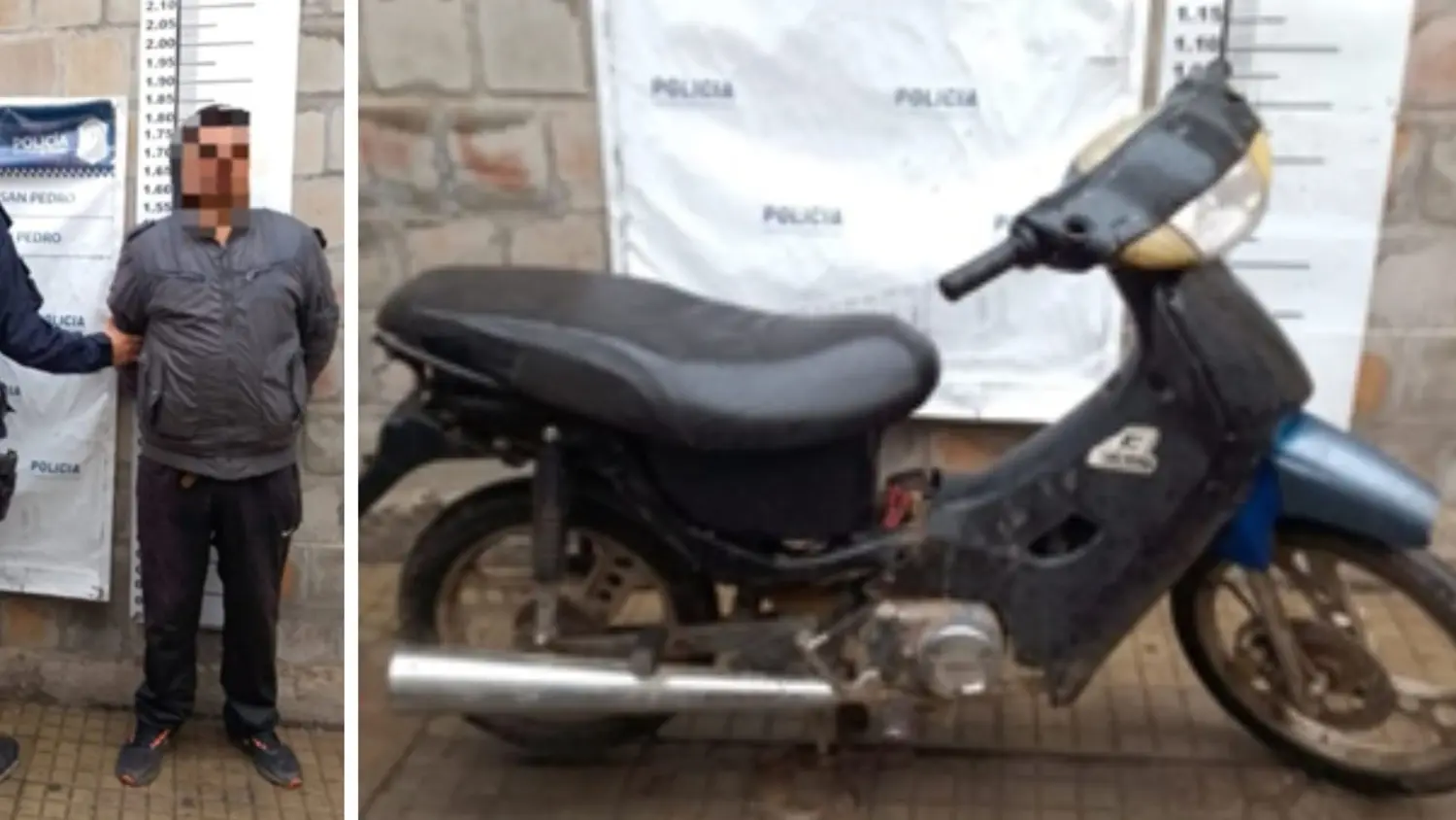 La moto tenía los números de motor y chasis adulterados.