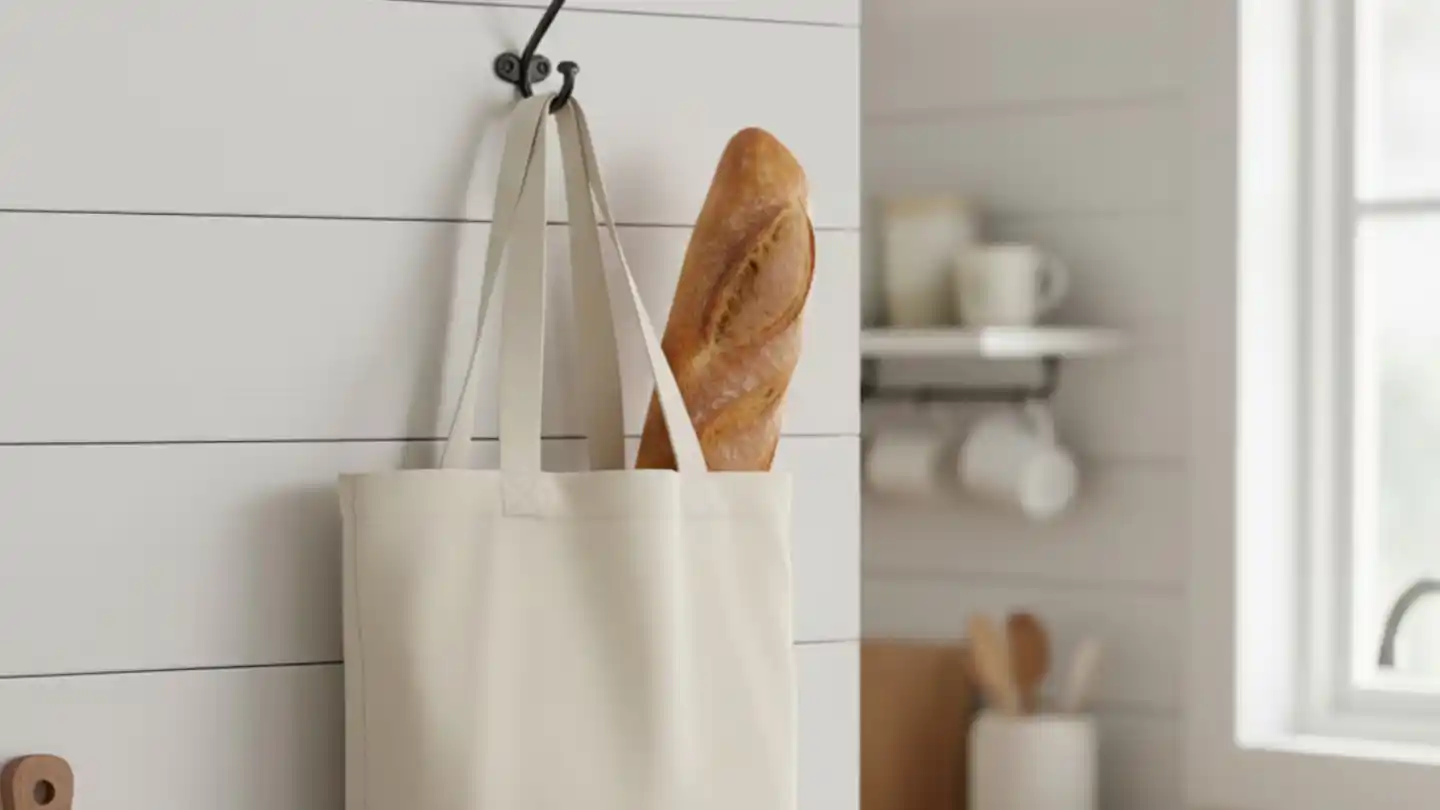 Por qué recomiendan dejar el pan en bolsas de tela. (Imagen ilustrativa generada con IA)