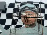 El mural de Juan Manuel Fangio en Balcarce.
