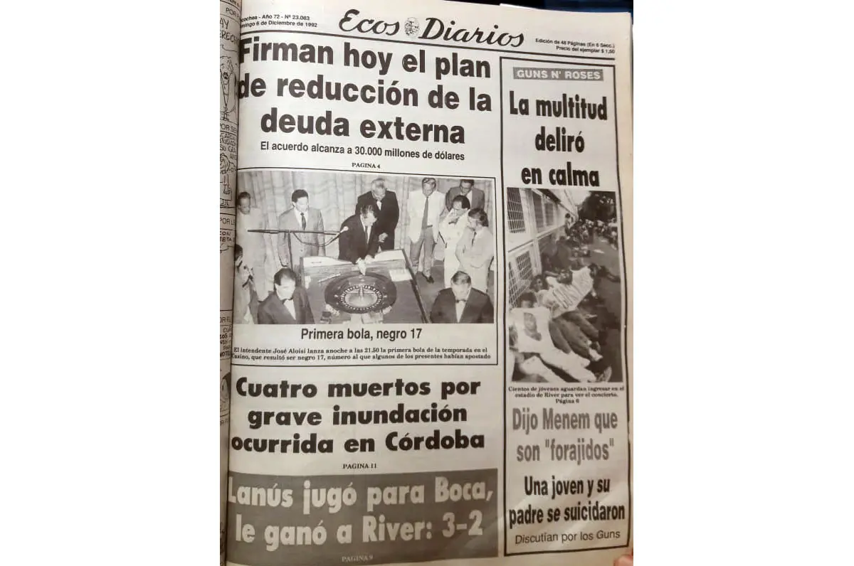 Domingo 6 de diciembre de 1992