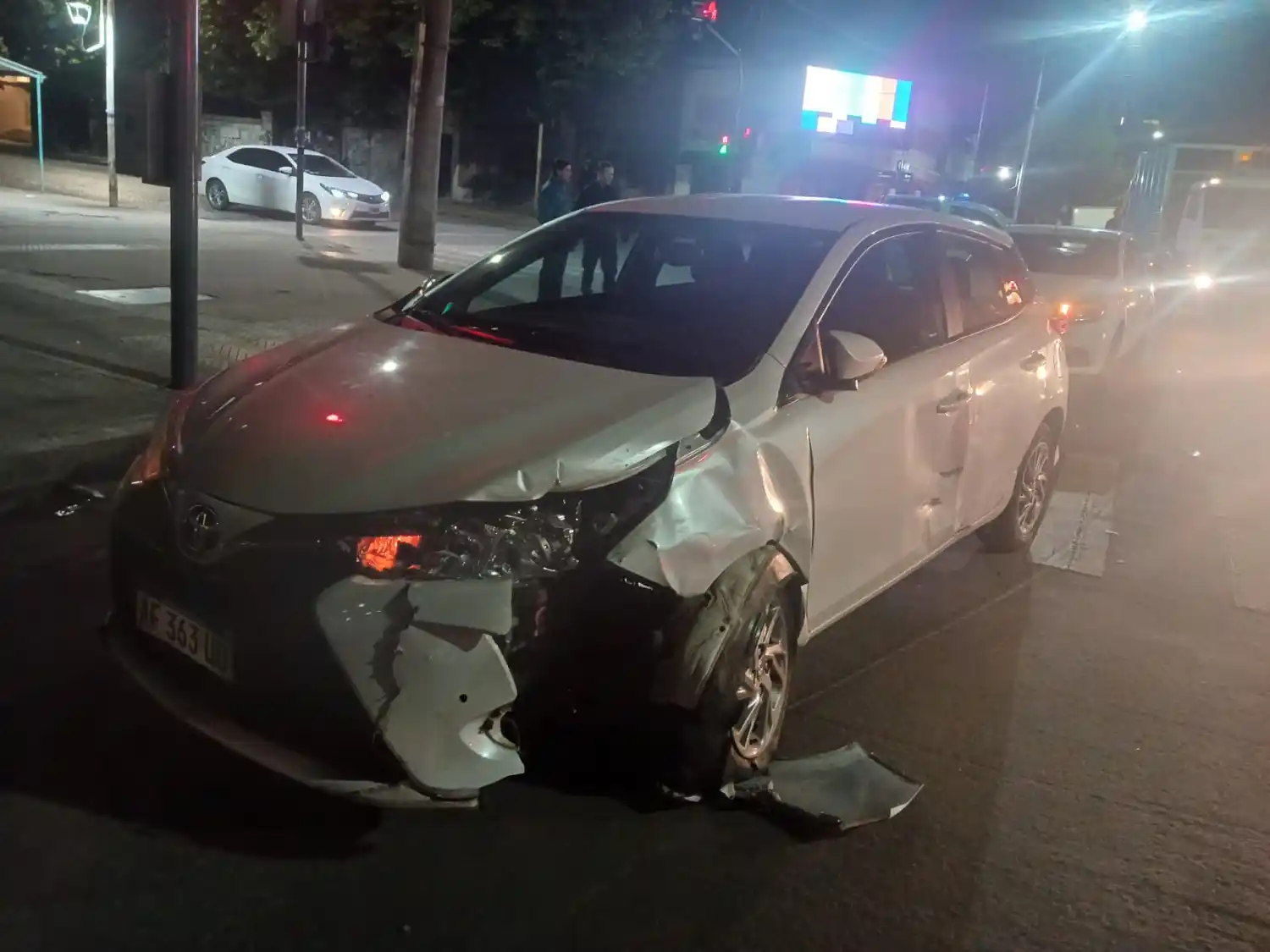 El accidente se produjo en Marconi y Santamarina.