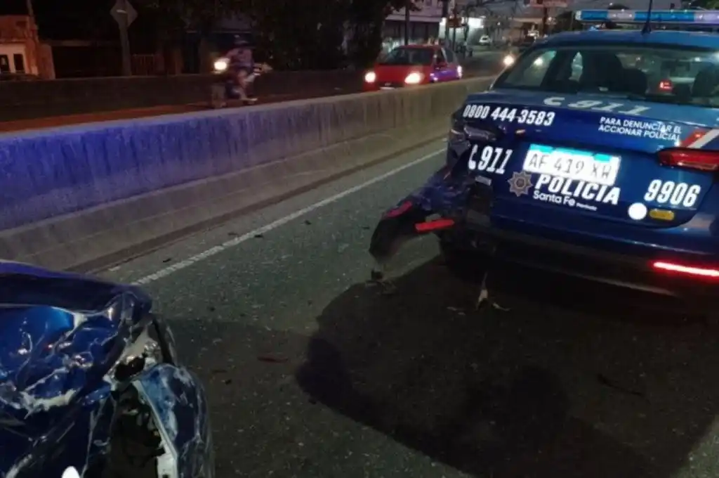 Un choque con tres detenidos y un prófugo: así terminó una persecución policial desde Carcarañá a Rosario