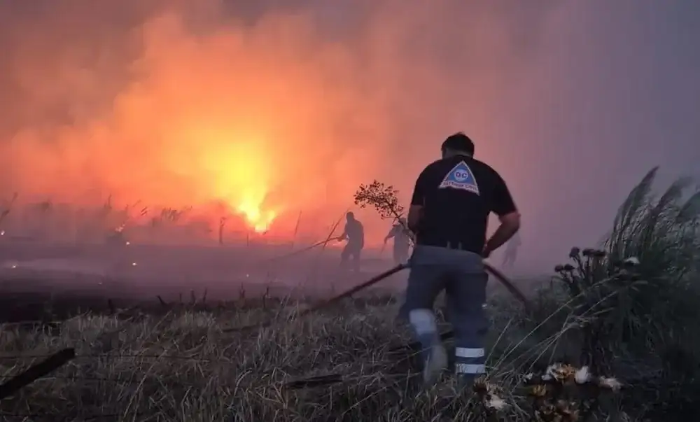 Imagen del incendio en El Marquesado.