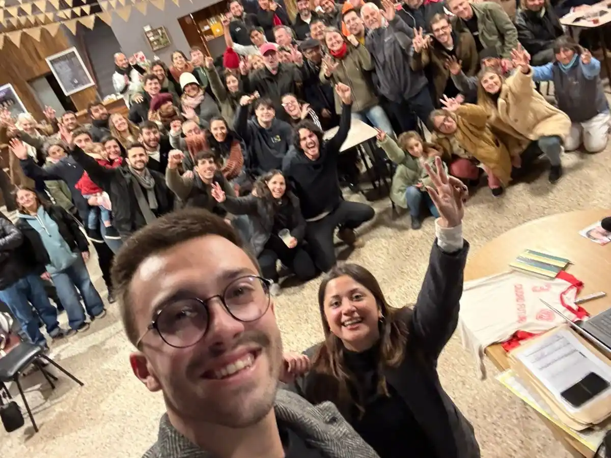 Festejos de Ciudad Futura, el único partido -además del oficialismo- con representantes en el Concejo.