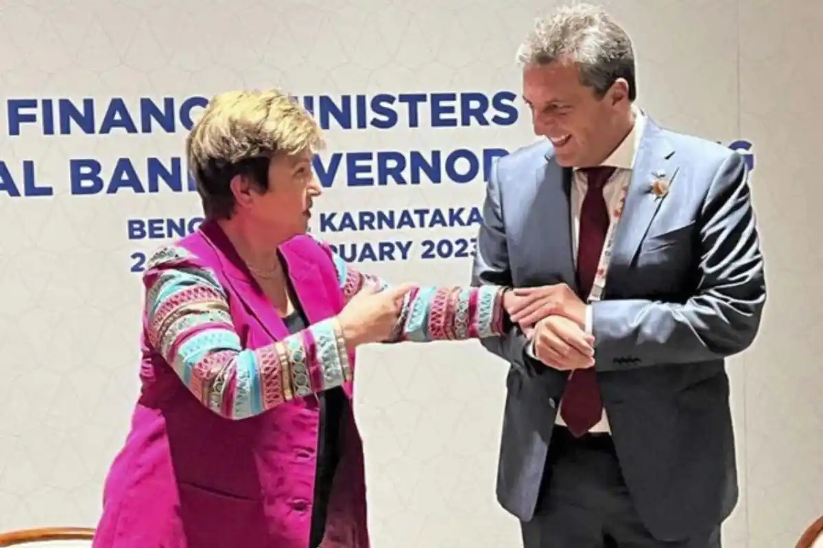 Sergio Massa con la titular del FMI, Kristalina Georgieva,