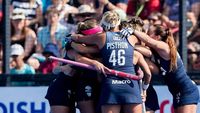 Las Leonas, con Bruggesser, en otra jornada de alegría