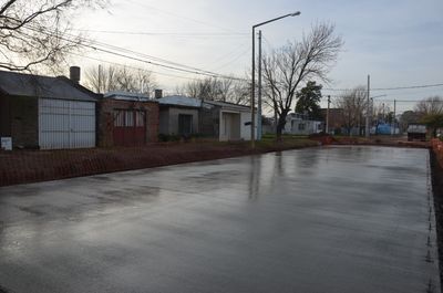 Venado: el municipio realiza pavimento en calle Madre Teresa de Calcuta