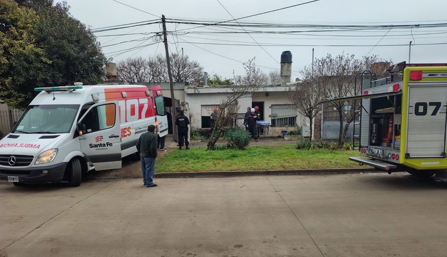 El paciente fue trasladado al hospital.