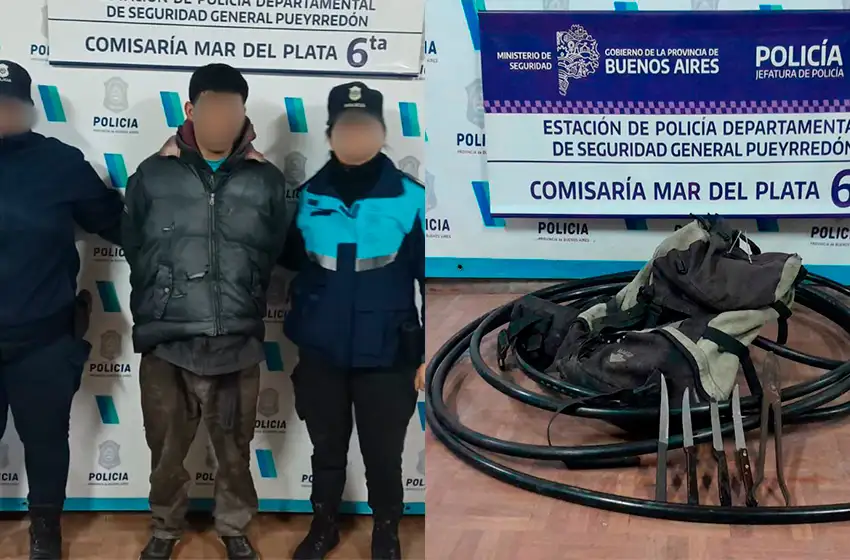 Cae MacGyver: había robado 8 metros de cable en altura con un cuchillo de cocina