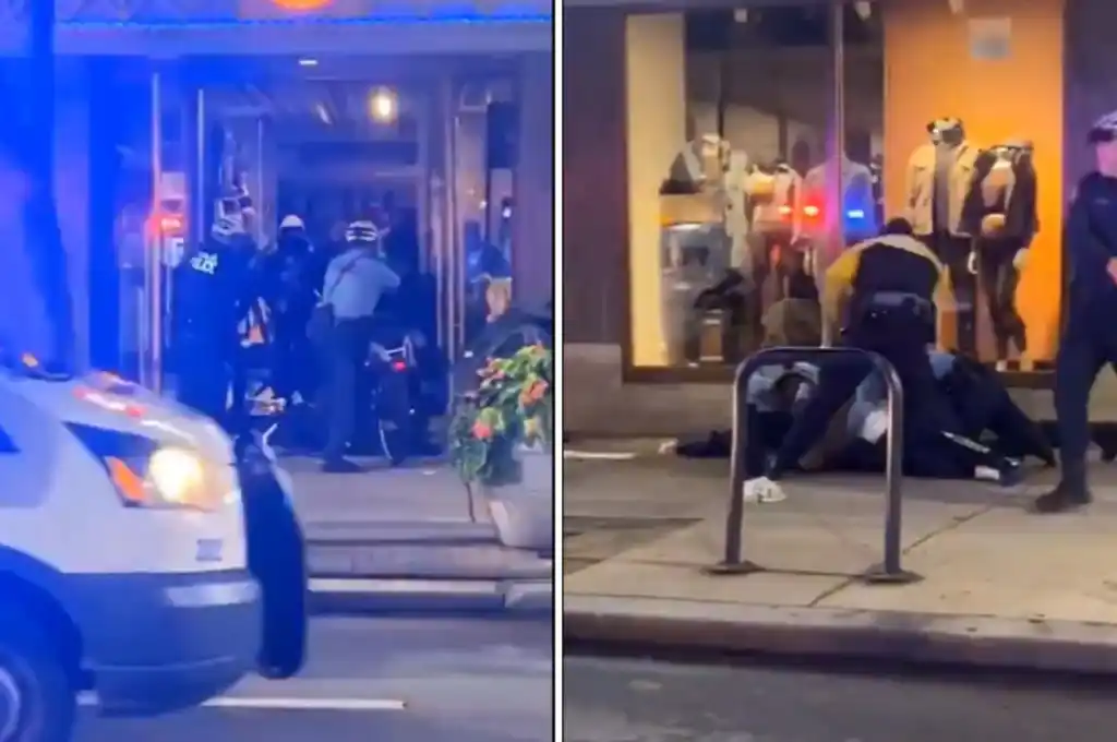 Las fuerzas de seguridad lograron recuperar parte de los productos tras contener a los jóvenes.