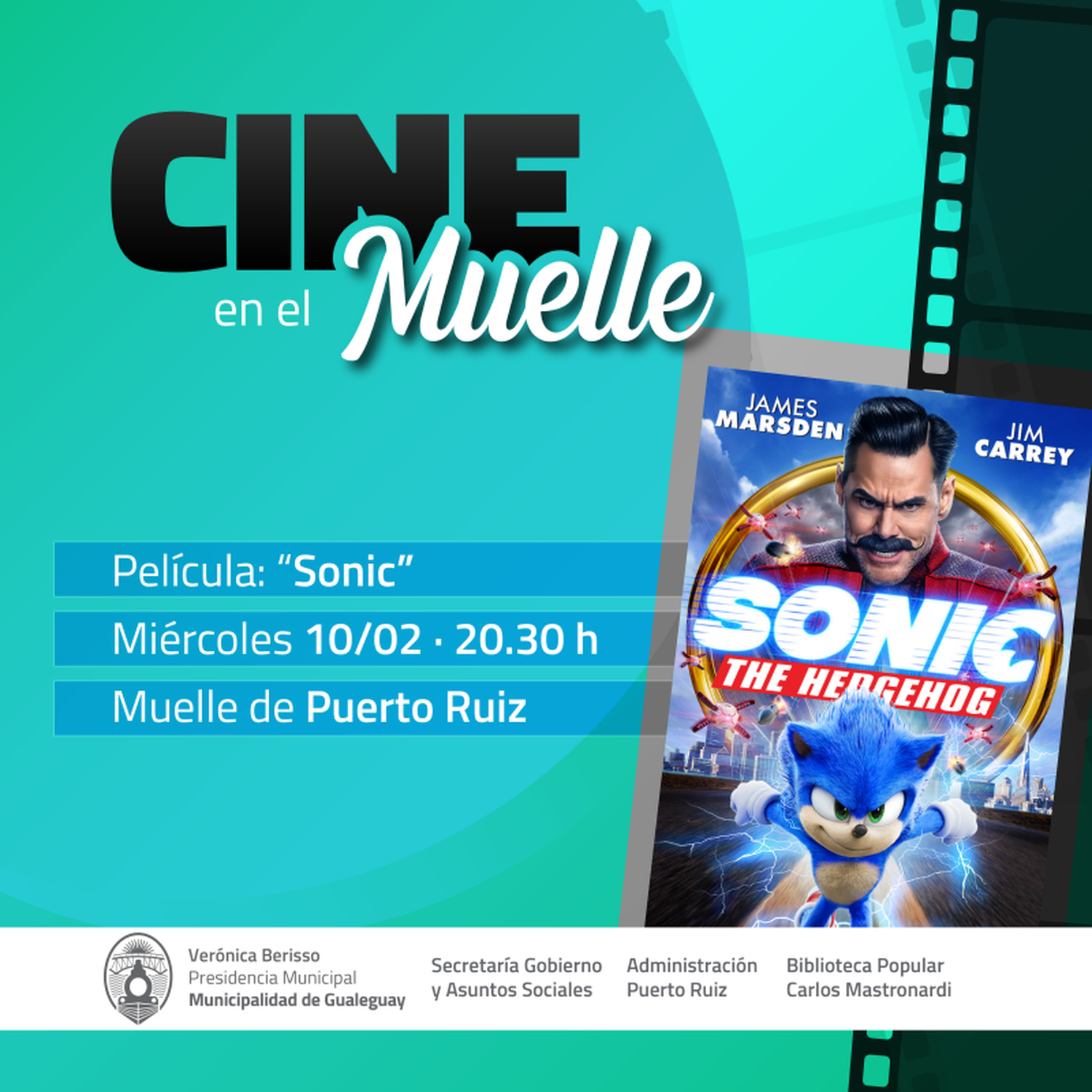 Cine en el Muelle de Puerto Ruíz