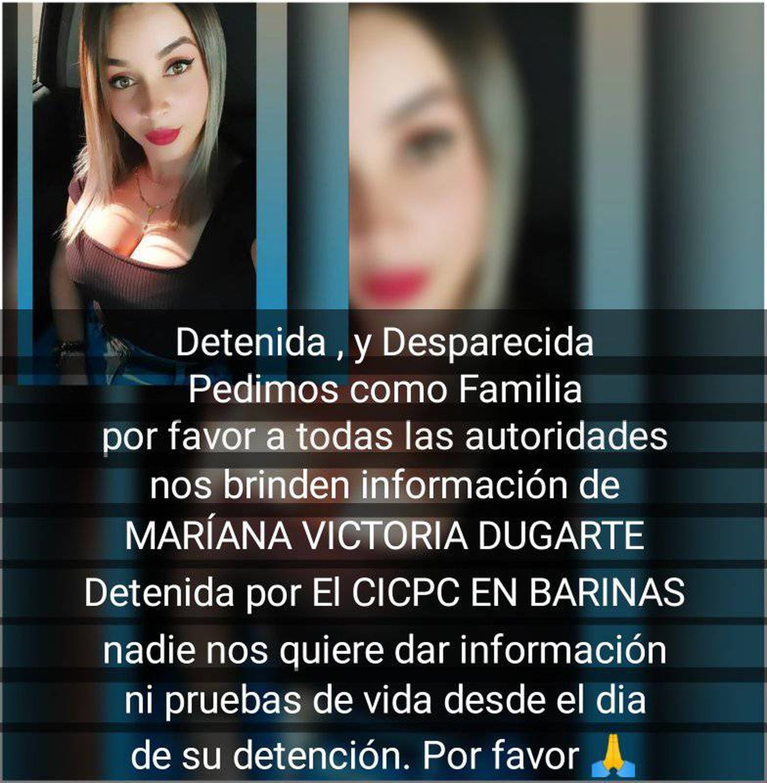 Familiares piden colaboración para encontrar a Mariana. Foto: Facebook
