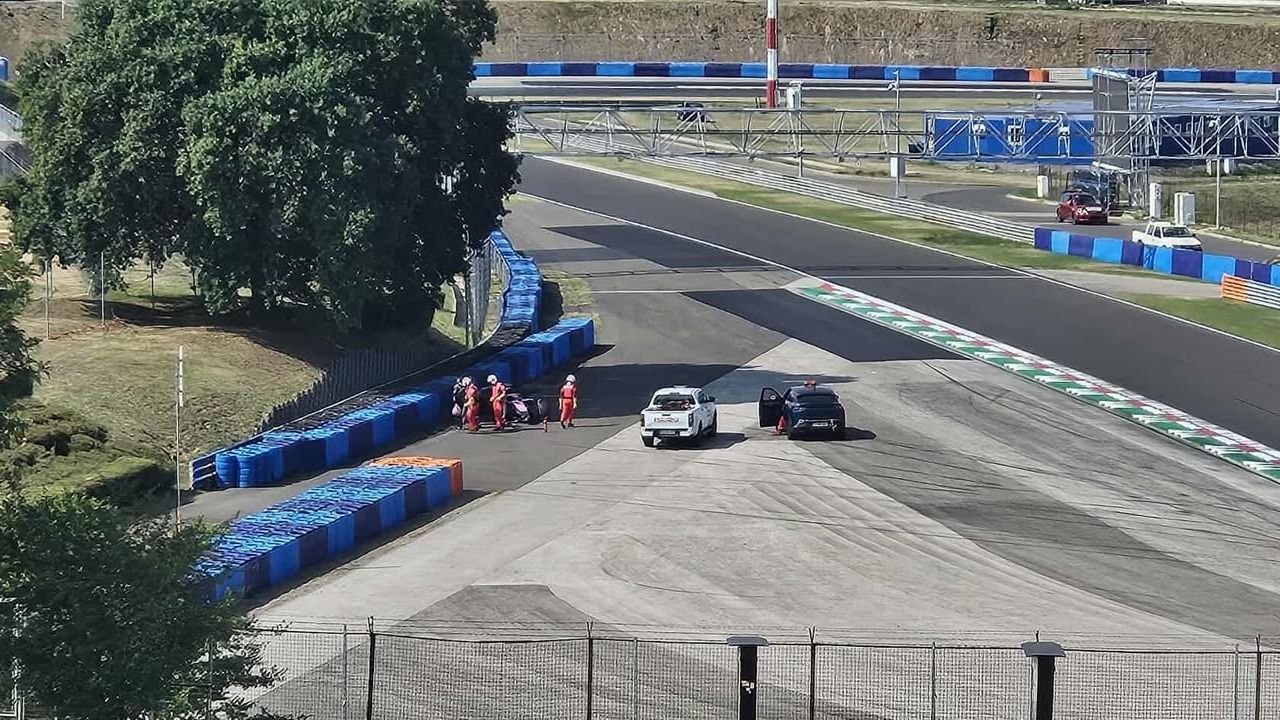 Fuerte choque de Colapinto durante los test de F1 en Hungría: tras el accidente, Alpine confirmó que se encuentra bien