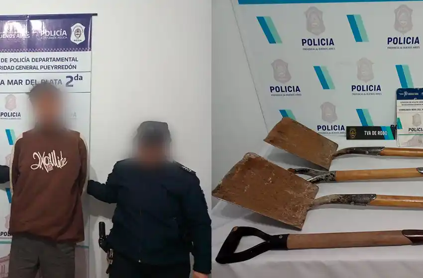 "Agarrá la pala", le dijeron: fue a una obra y robó 4