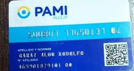 Encontraron la tarjeta de PAMI de Aldo Garay