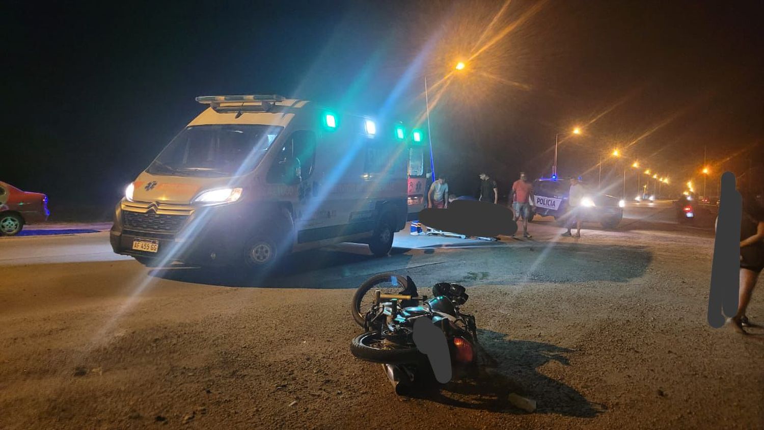 Las Varillas: motociclista sufrió lesiones graves tras accidente