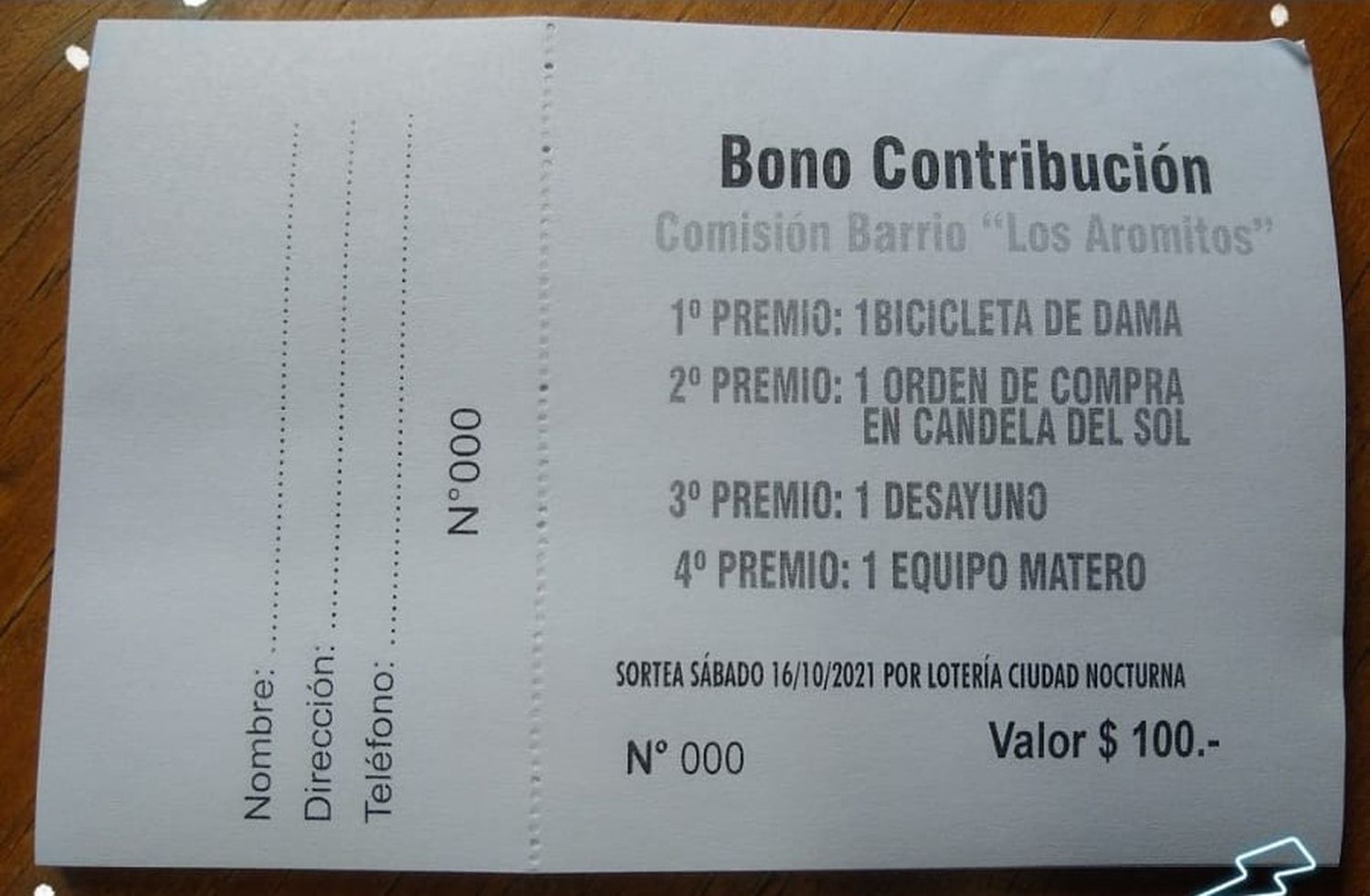 Los Aromitos organiza una rifa por el día de la madre