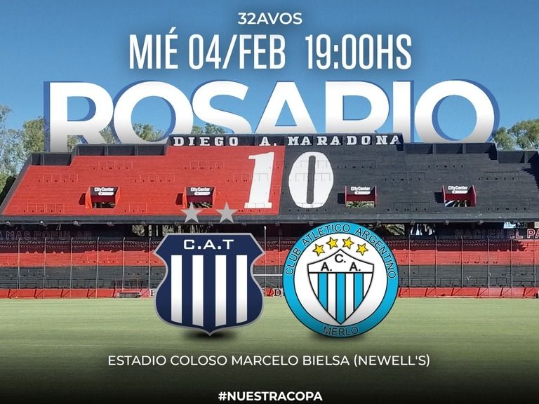 La "T" enfrenta a Arg.de Merlo desde las 19 en Rosario.Foto:Copa Argentina