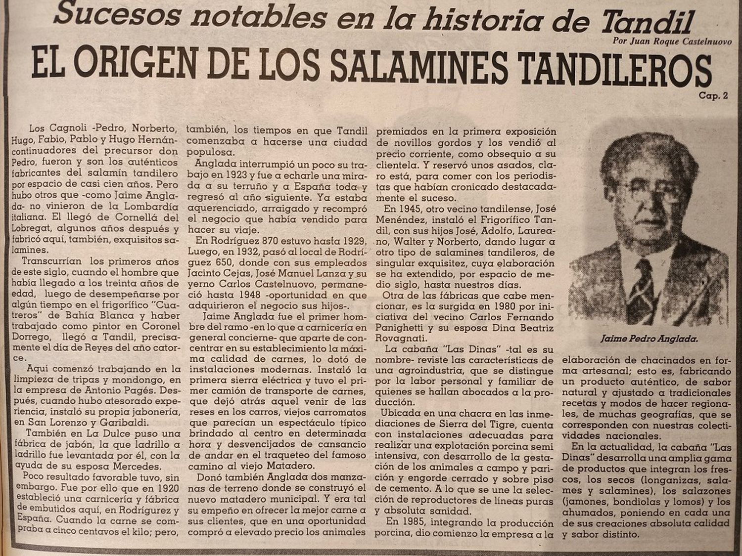 El origen de los salamines tandileros - Cap. 2.