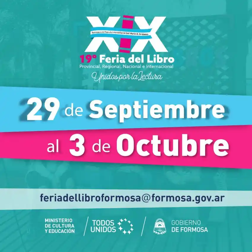Con más de 160 propuestas, el 29 de septiembre inicia la XIX Feria del Libro