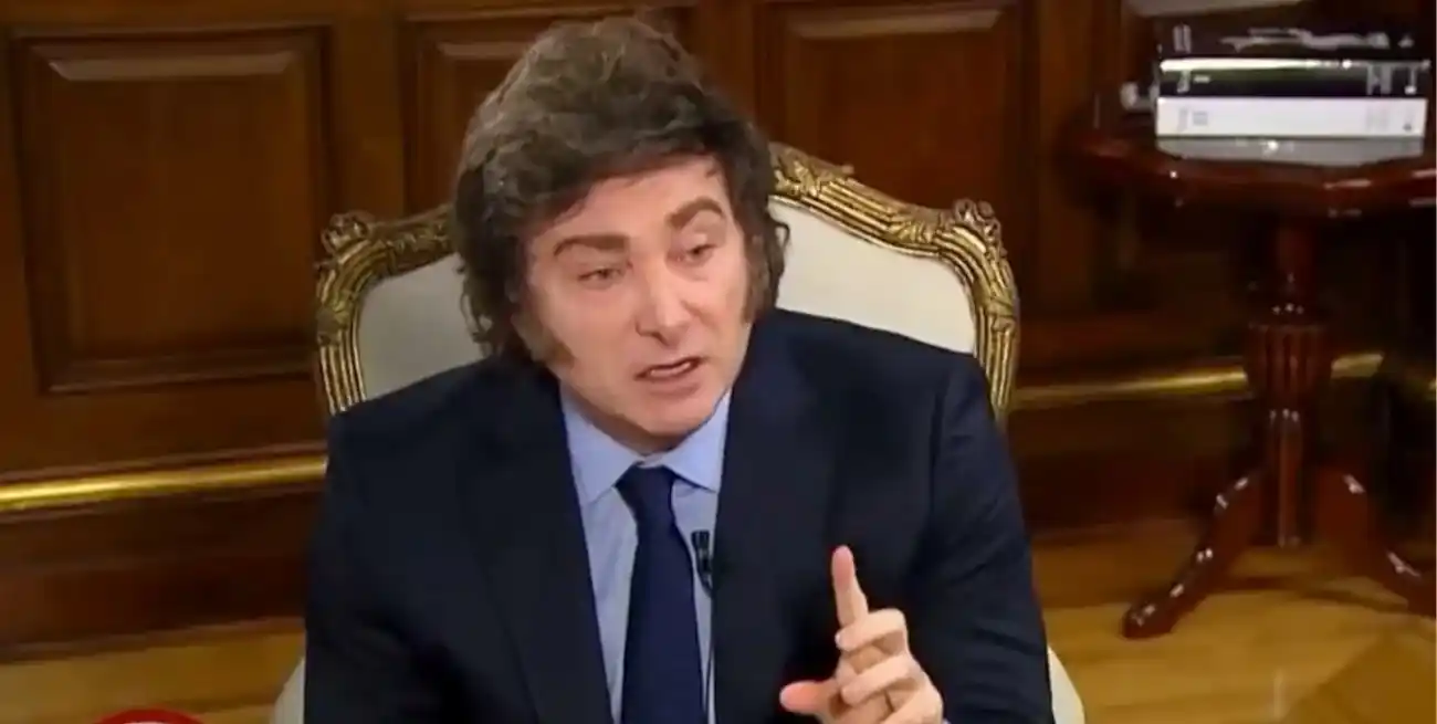 "Solo la difundí" dijo Milei sobre $LIBRA. Captura de pantalla de TN.