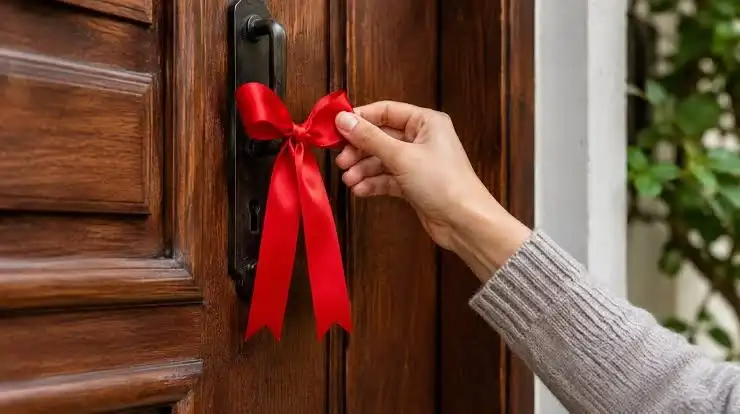 cinta roja en la puerta - 5