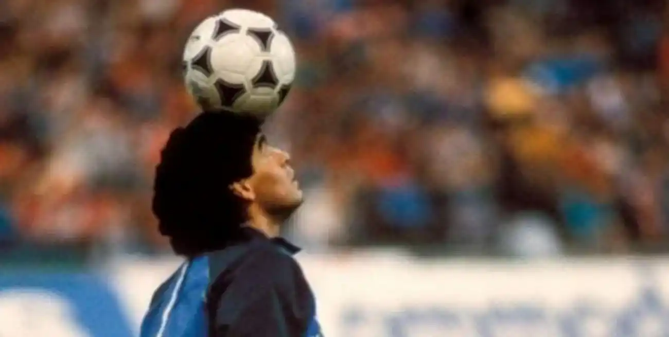 Maradona hizo en Múnich la entrada en calor más famosa de la historia del fútbol.