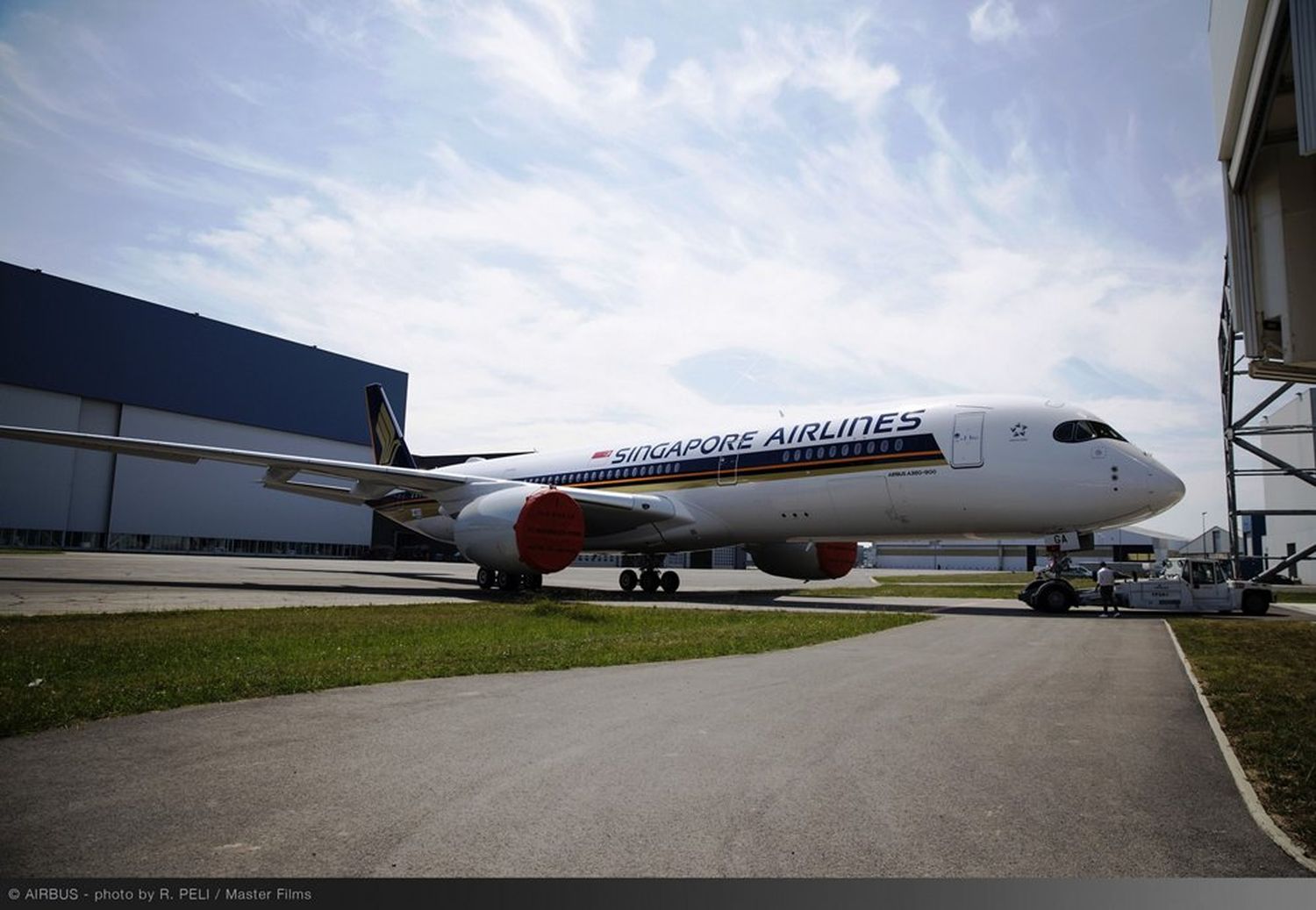 El primer A350-900 Ultra Long Range para Singapore ya luce los colores de la aerolínea