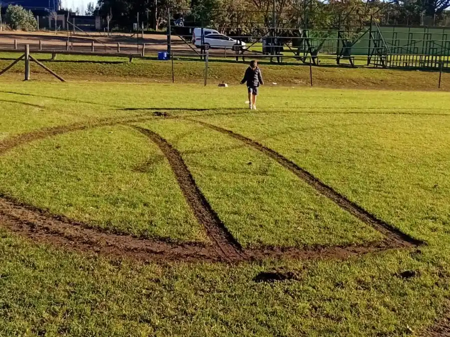 Los Cardos radicó la denuncia tras los destrozos sufridos en una de sus canchas.
