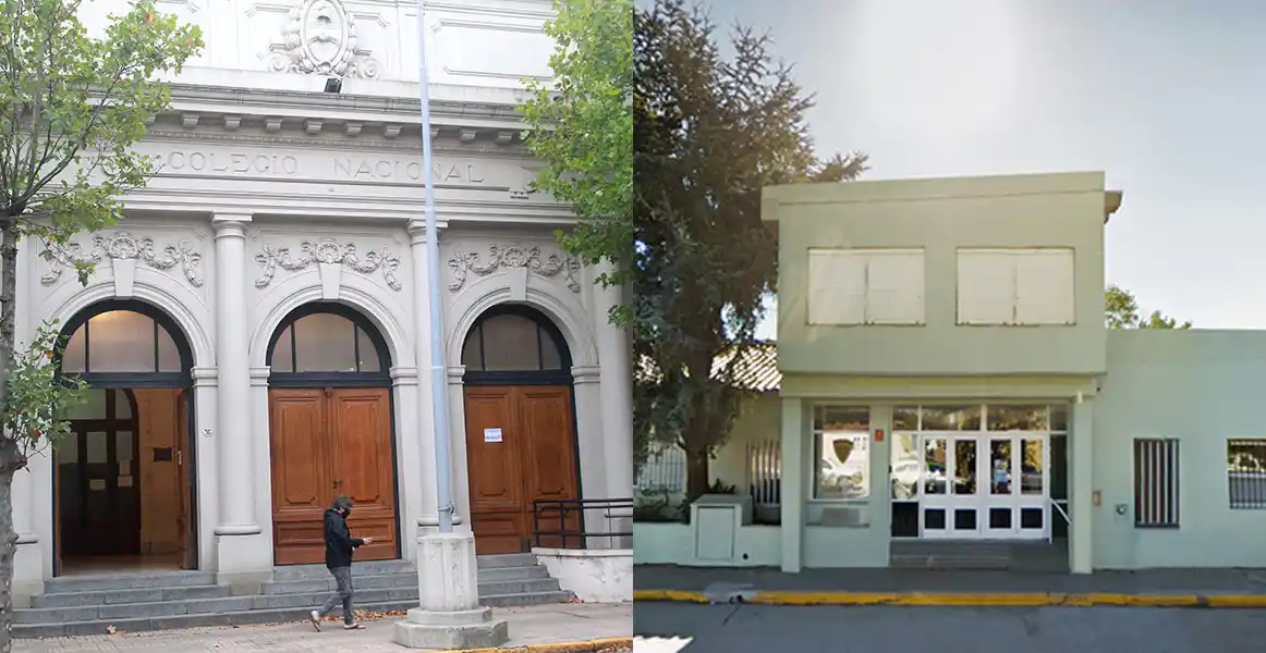 Una escuela pública y una privada de la ciudad