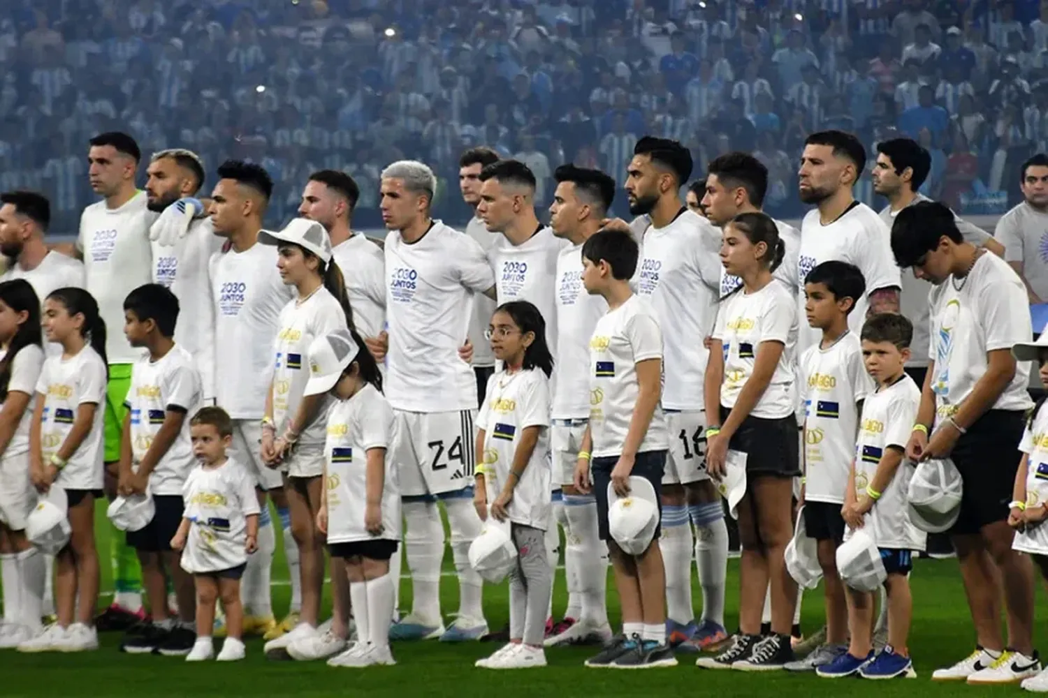 La Selección Argentina apoyó la candidatura al Mundial 2030