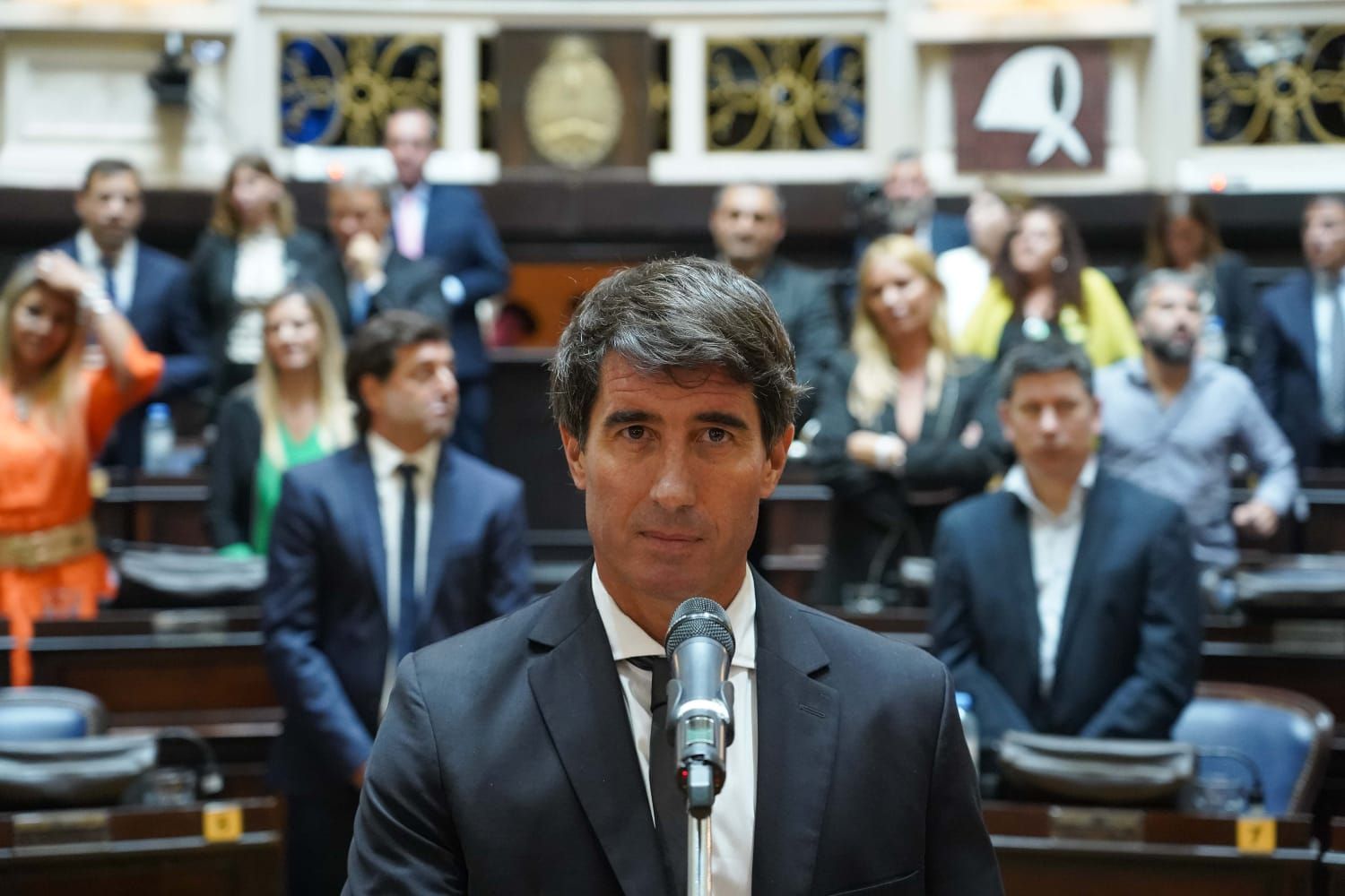 Matías Civale, durante el acto de jura como diputado provincial.