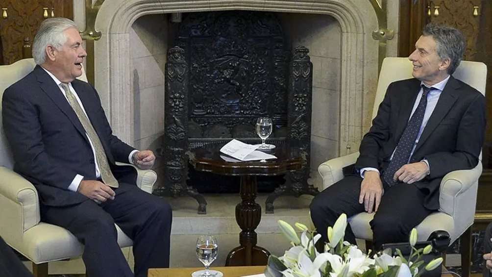 Macri recibe al Secretario de Estado norteamericano