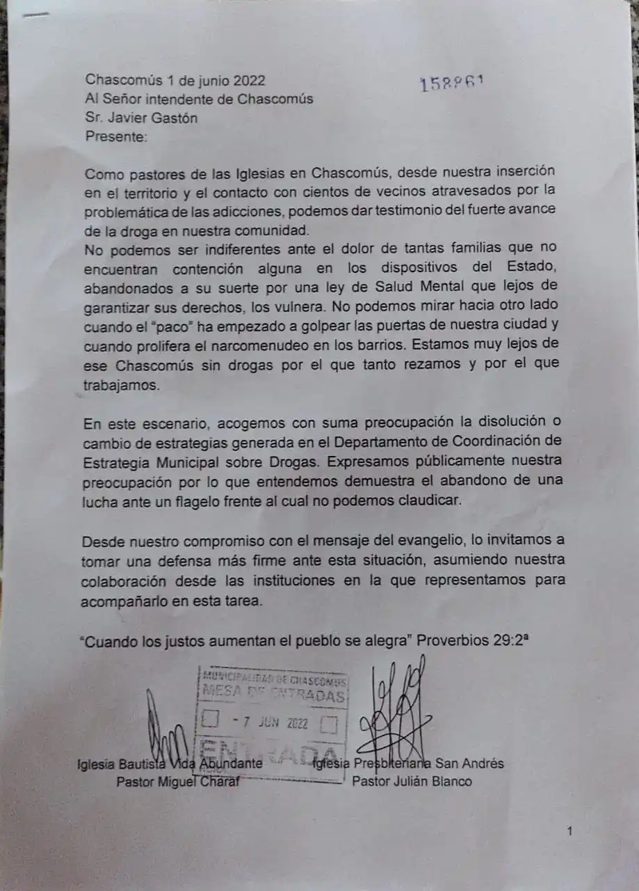 Pastores evangélicos aseguran poder “dar testimonio del fuerte avance de la droga”