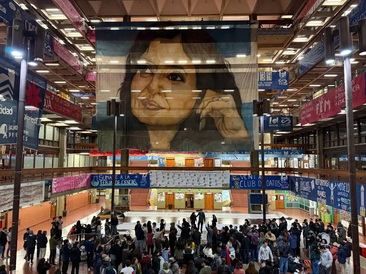 Una de las tomas, en la Facultad de Ciencias Exactas de la UBA