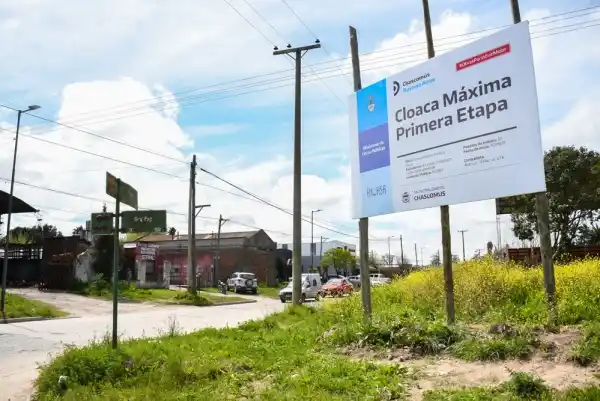 Preparativos para el inicio de la obra de cloaca máxima en Chascomús