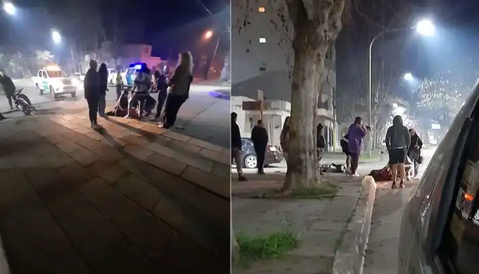 Accidente en Boulevard Moreno:dos jóvenes trasladados al hospital