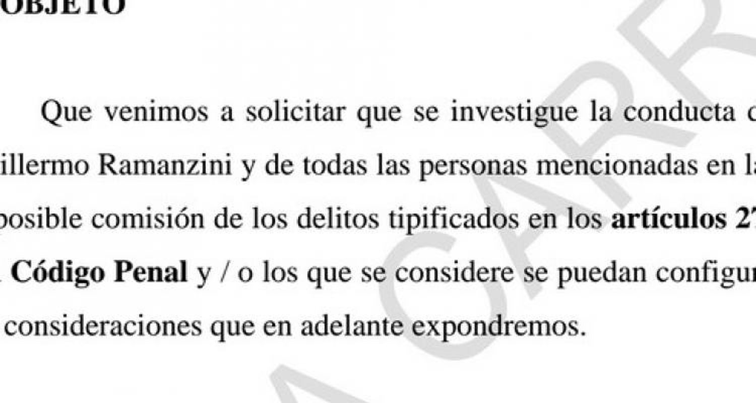 La denuncia penal de Elisa Carrió contra Massa y Ramanzini