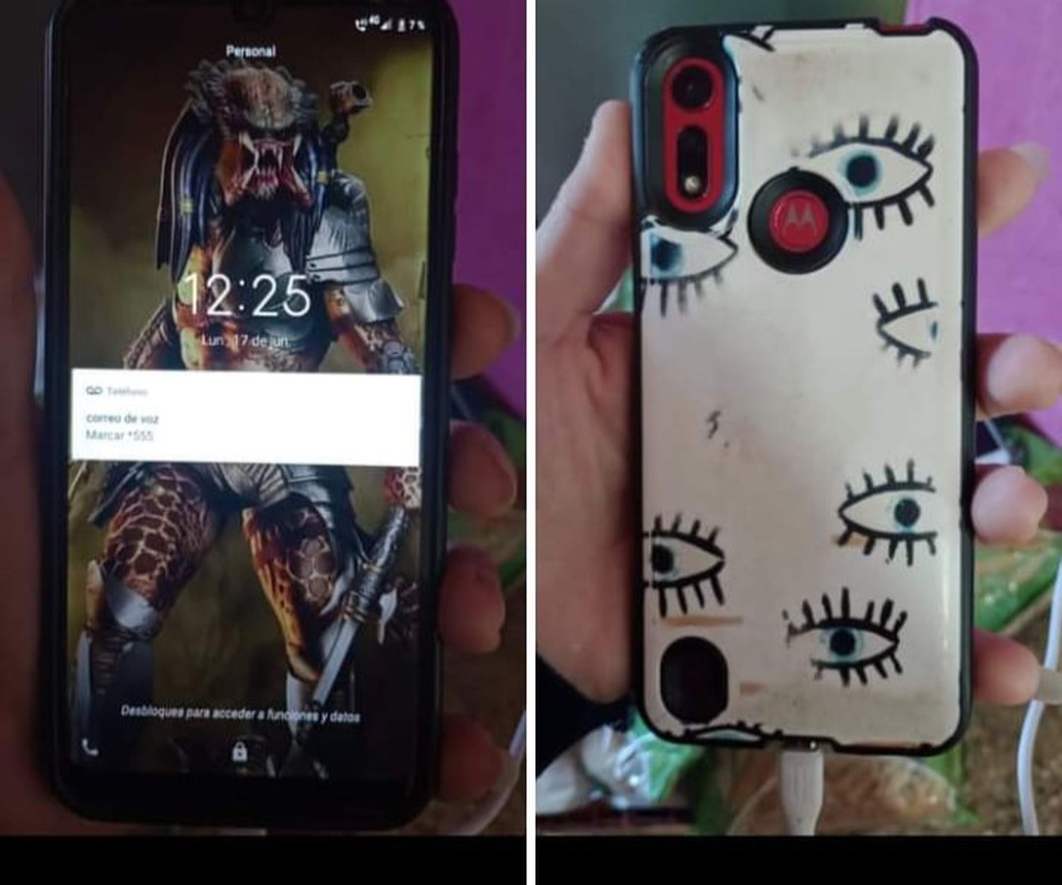 Gabriela encontró un celular