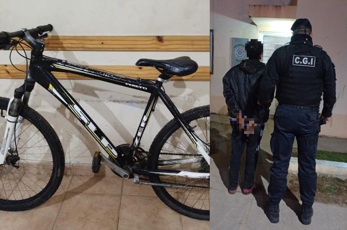 detenidos robo secuestro bici daños comercio - 1