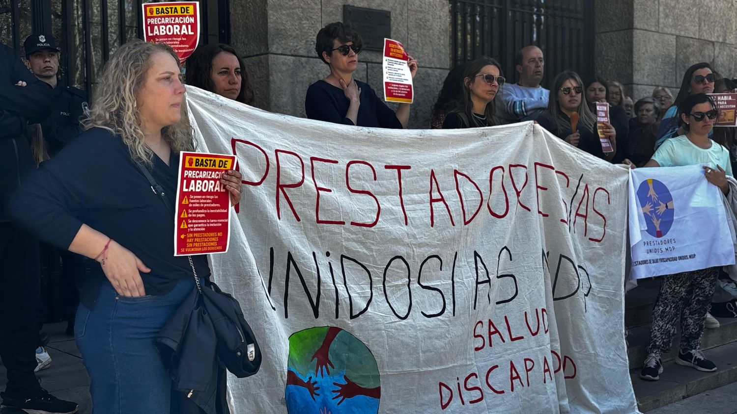 Prestadores Unidos en la manifestación