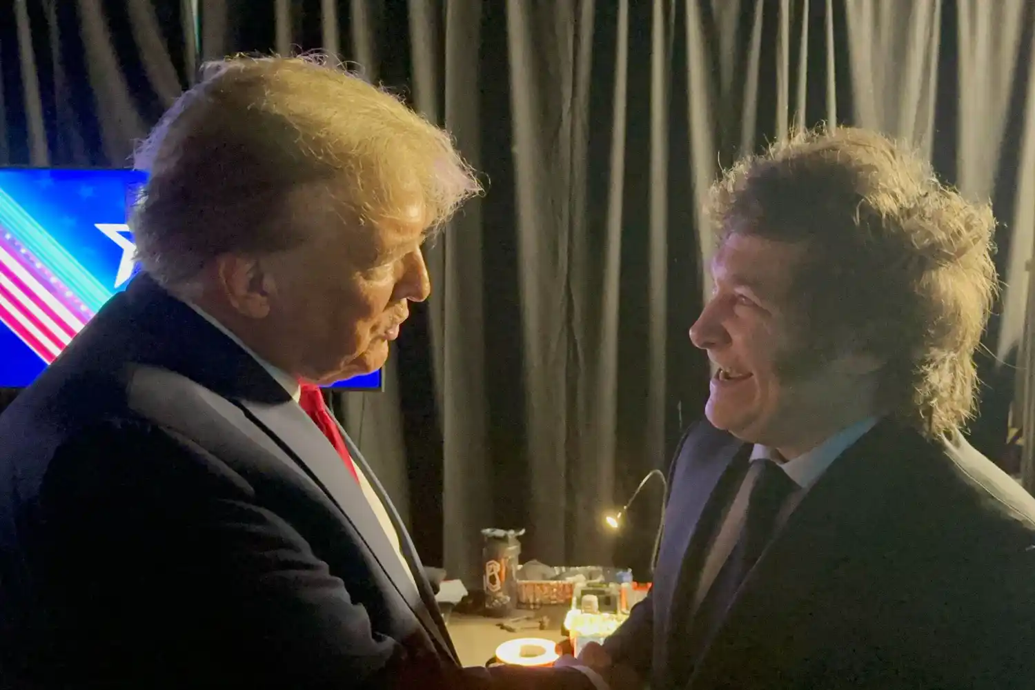 Donald Trump y Javier Milei en la reunión anual de la Conferencia de Acción Política Conservadora.