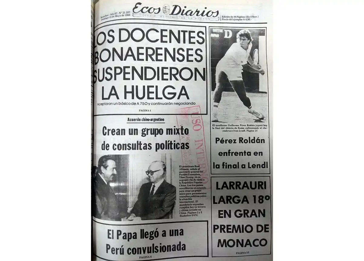 Domingo 15 de mayo de 1988