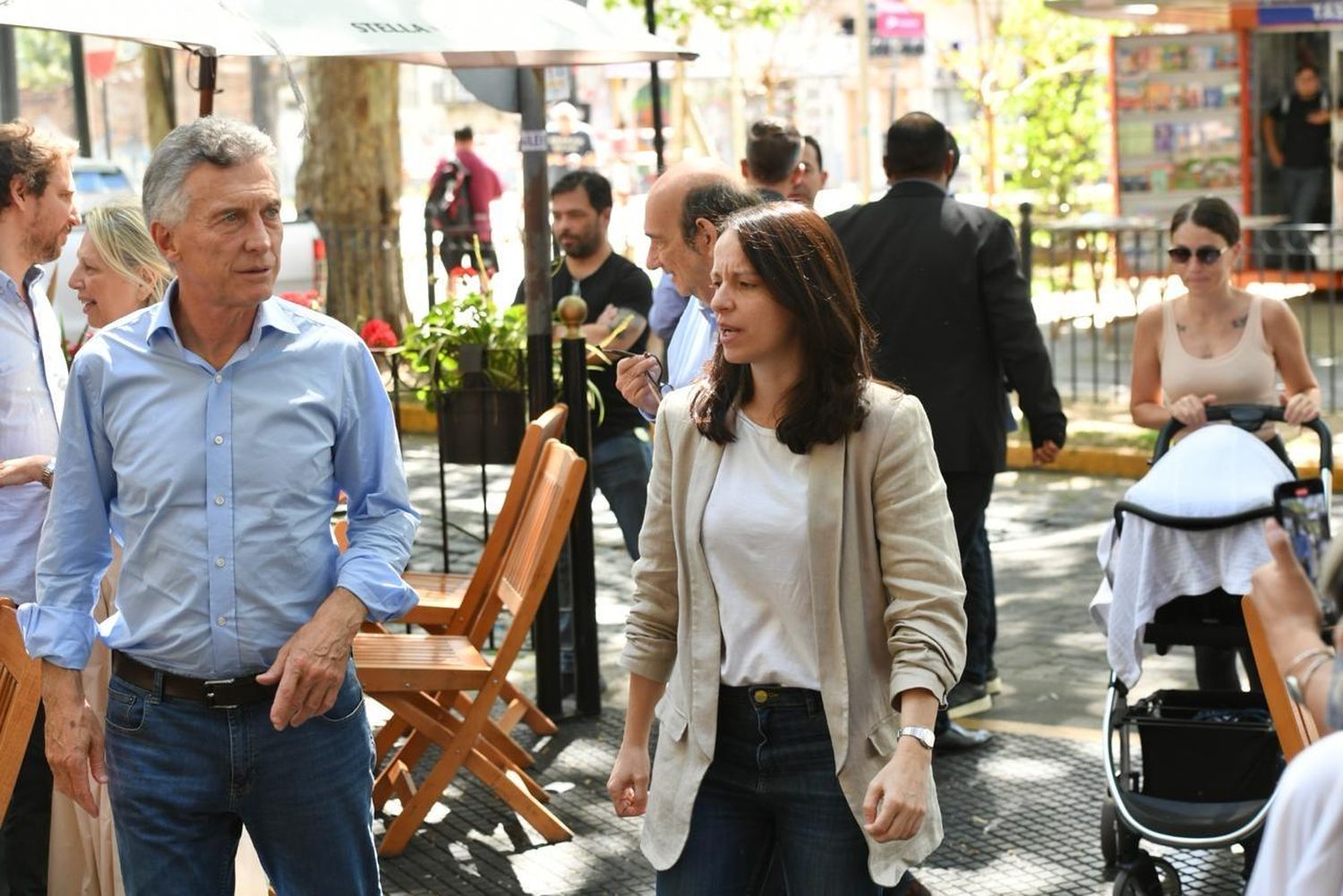 Soledad Martínez junto al ex presidente