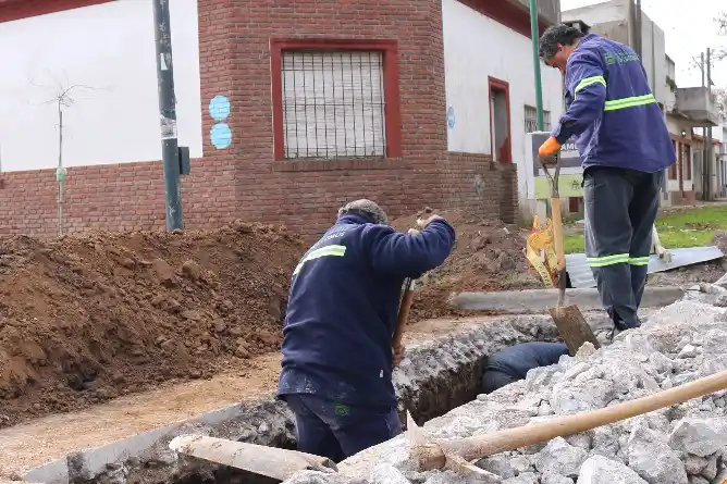 Obras de mantenimiento de la macromalla y de la red cloacal en Chascomús