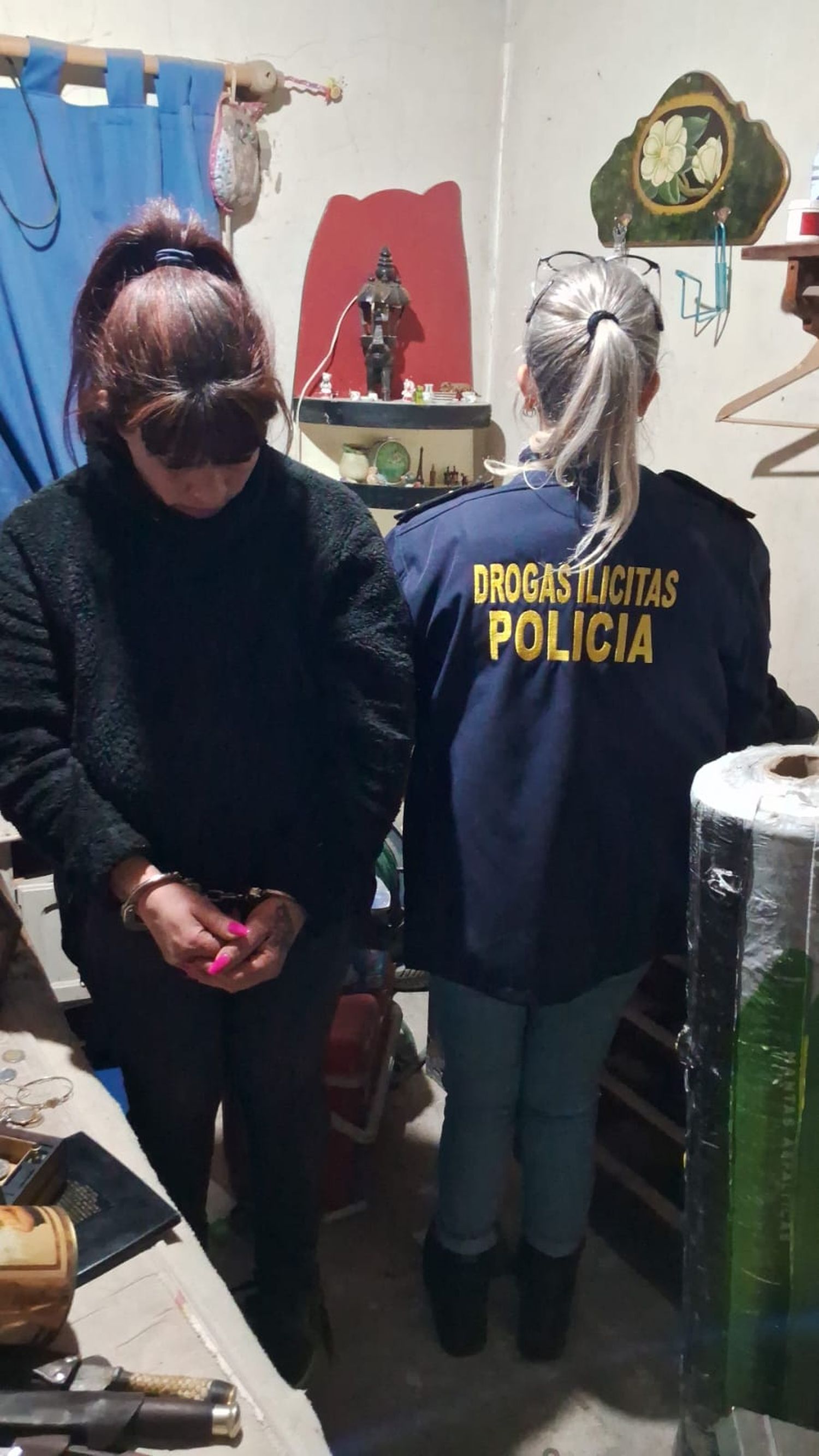 Una mujer de 44 años fue arrestada tras un allanamiento por presunta venta de estupefacientes.