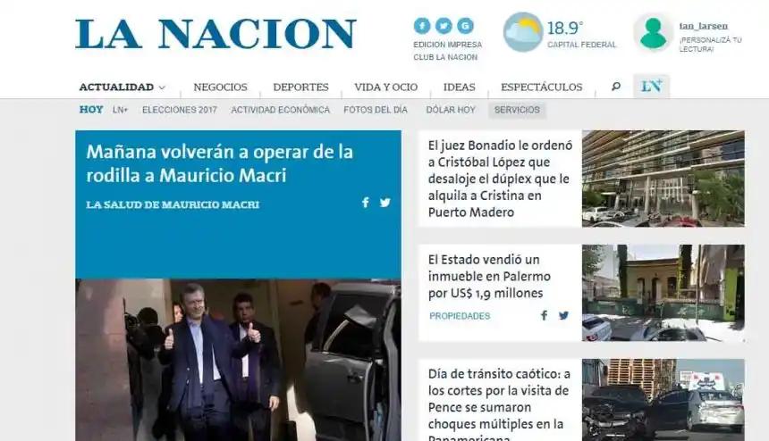 “La Nación” inicia el cobro en su página web